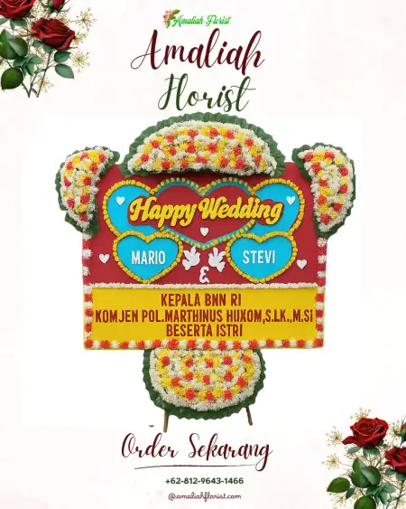 Papan Bunga Pernikahan Gunung Cahya